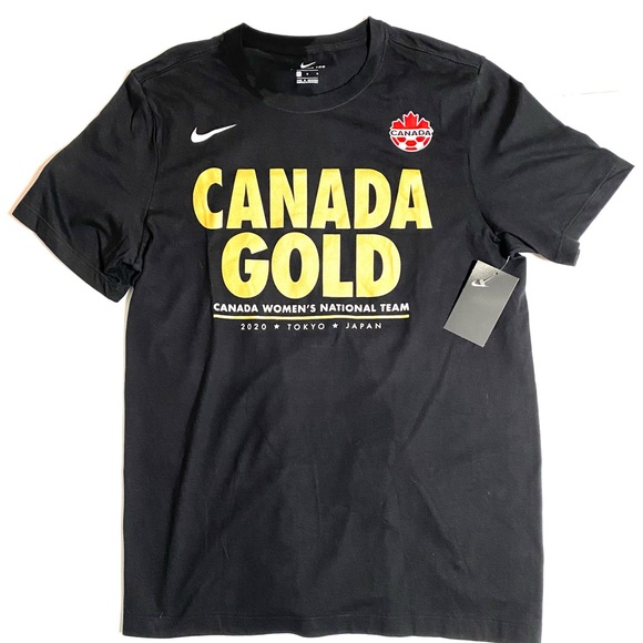 Nike Tops - Nike Canada Gold NWT Women’s Soccer 2020 Celebration Tee size L